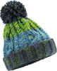 Electric Grey Wooly Hat With Bobble.